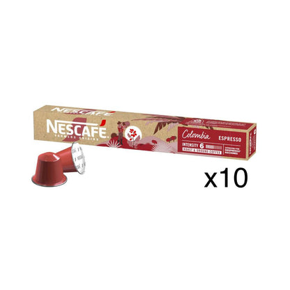 Nescafe Farmers Origin Colombia Espresso Coffee Capsules - 10 Pack