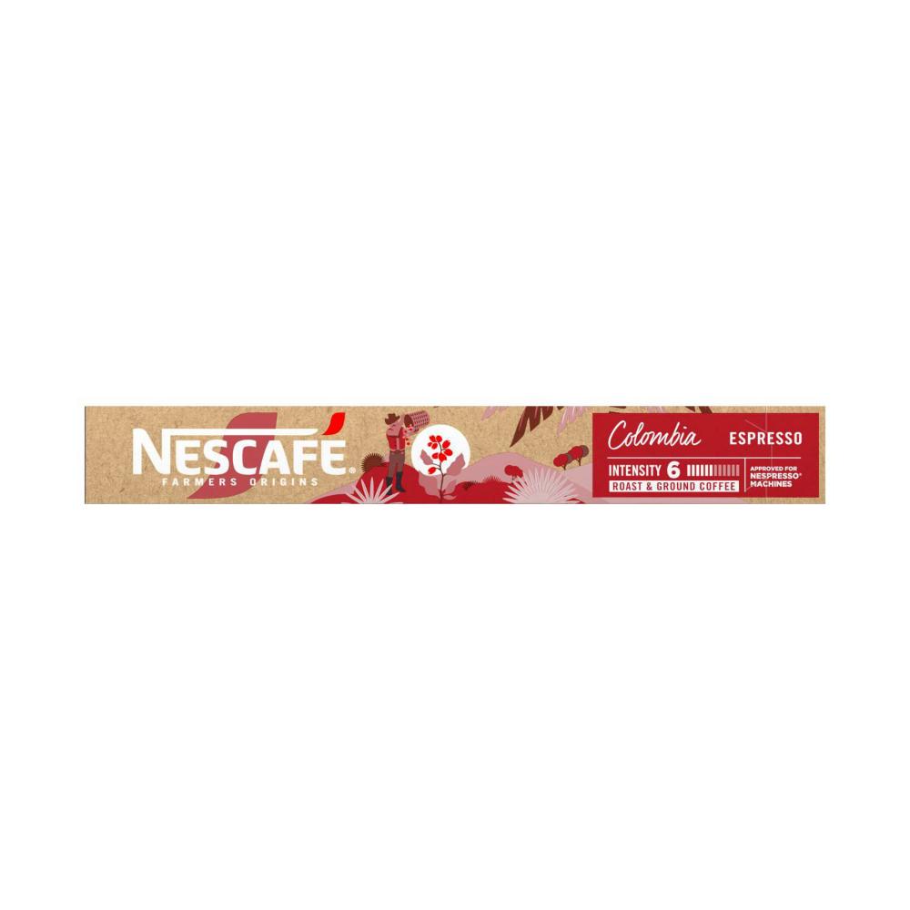 Nescafe Farmers Origin Colombia Espresso Coffee Capsules - 10 Pack
