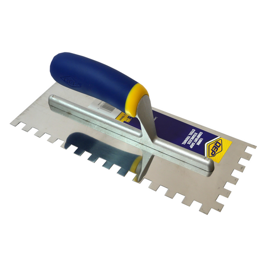 Qep Square Notch Stainless Steel Trowel - 10mm - 280 x 115mm