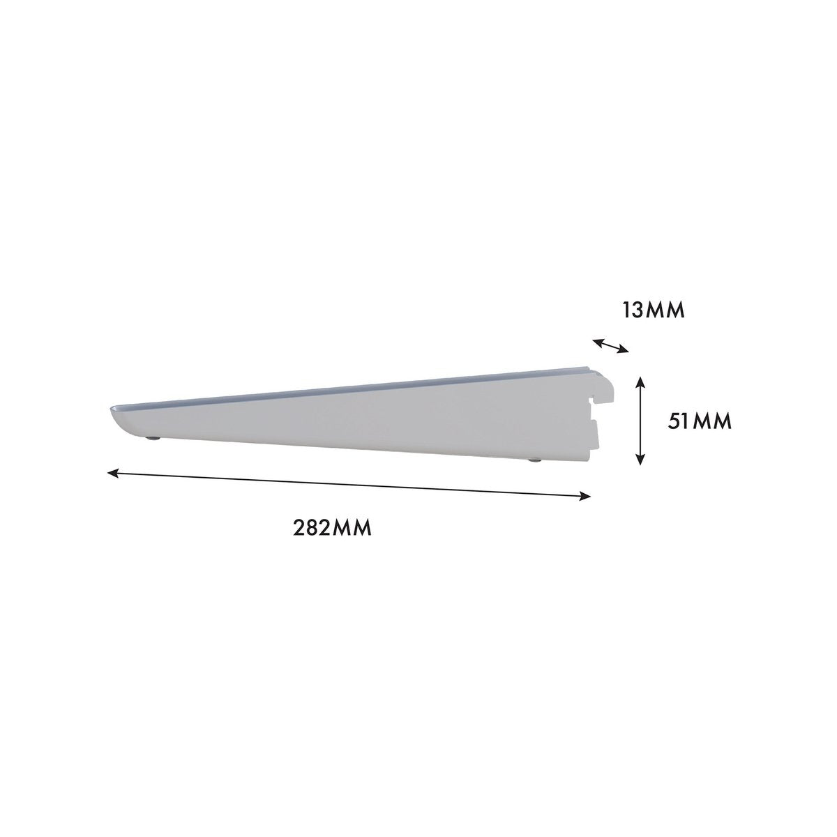 Flexi Storage 270mm White Double Slot Bracket Steel Durable Support