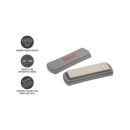 Smith's 6" Dual Grit Fine Diamond Stone - 400/1000
