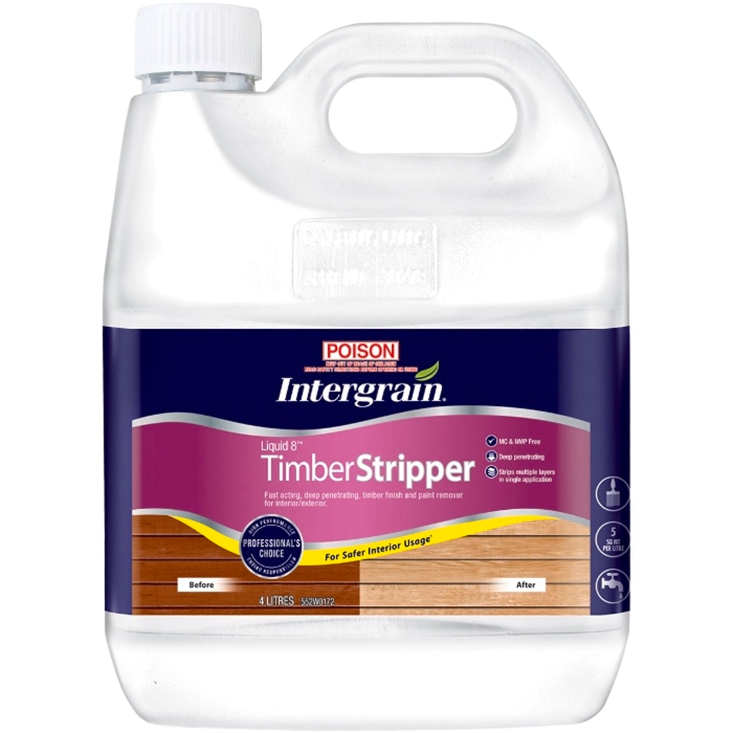 Intergrain Liquid 8 Timber Stripper - 4L
