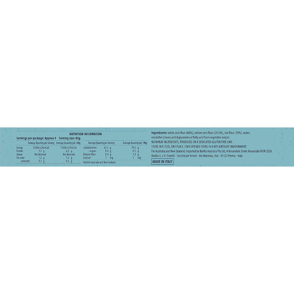 Barilla Gluten Free Spaghetti 340g