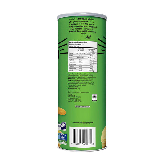 The Good Crisp Co Potato Crisps Sour Cream & Chives - 160g