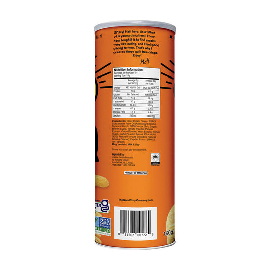 The Good Crisp Co Potato Crisps Bbq - 160g
