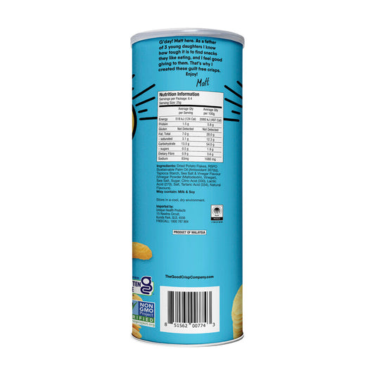The Good Crisp Co Potato Crisps Sea Salt & Vinegar - 160g