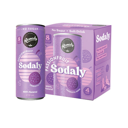 Remedy Sodaly Passionfruit 250ml - 4 pack