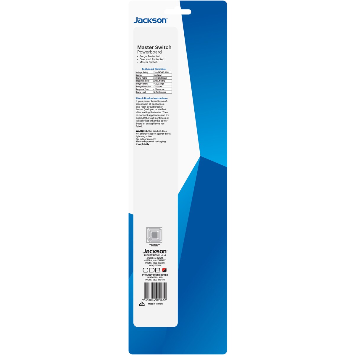 Jackson 6 Way Home & Office Powerboard each