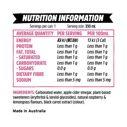 Remedy Sodaly Raspberry 250ml - 4 pack