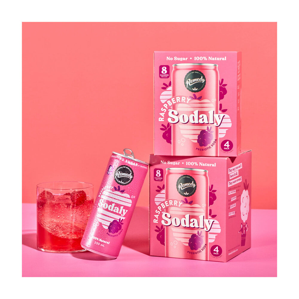 Remedy Sodaly Raspberry 250ml - 4 pack