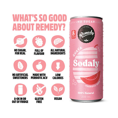 Remedy Sodaly Guava 250ml - 4 pack