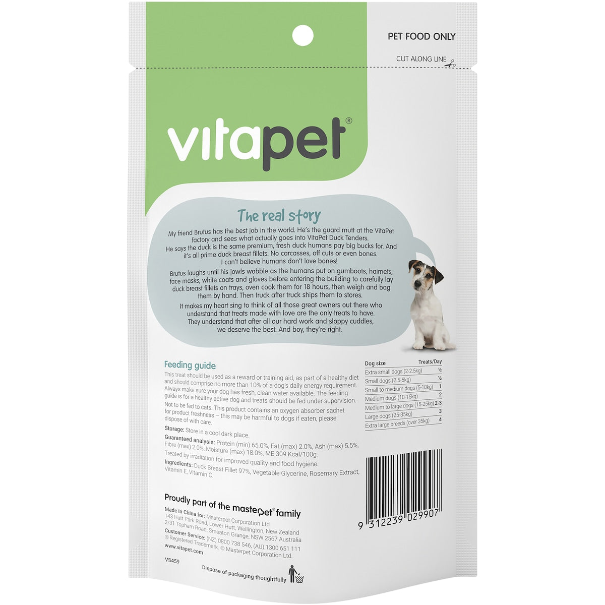 Vita Pet Duck Tenders Dog Treats 100g