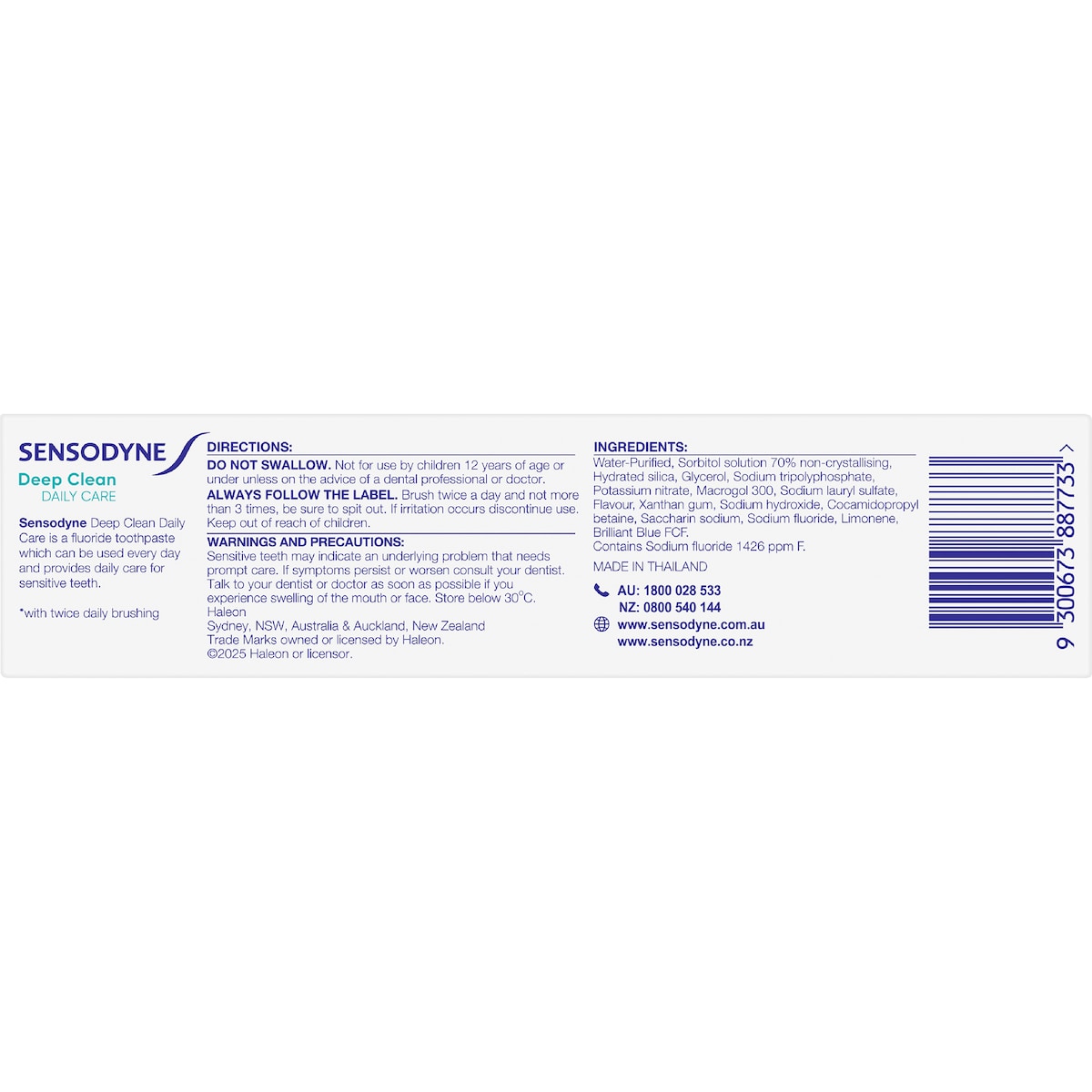 Sensodyne Daily Care Deep Clean Sensitive Toothpaste 100g