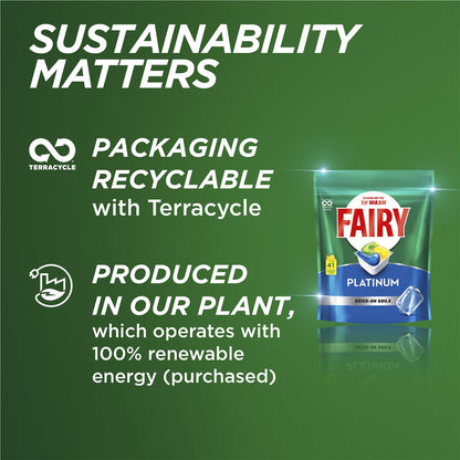 Fairy Platinum Lemon Dishwasher Tablets 75 Pack