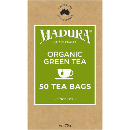 Madura Organic Green Tea Bags 50 Pack