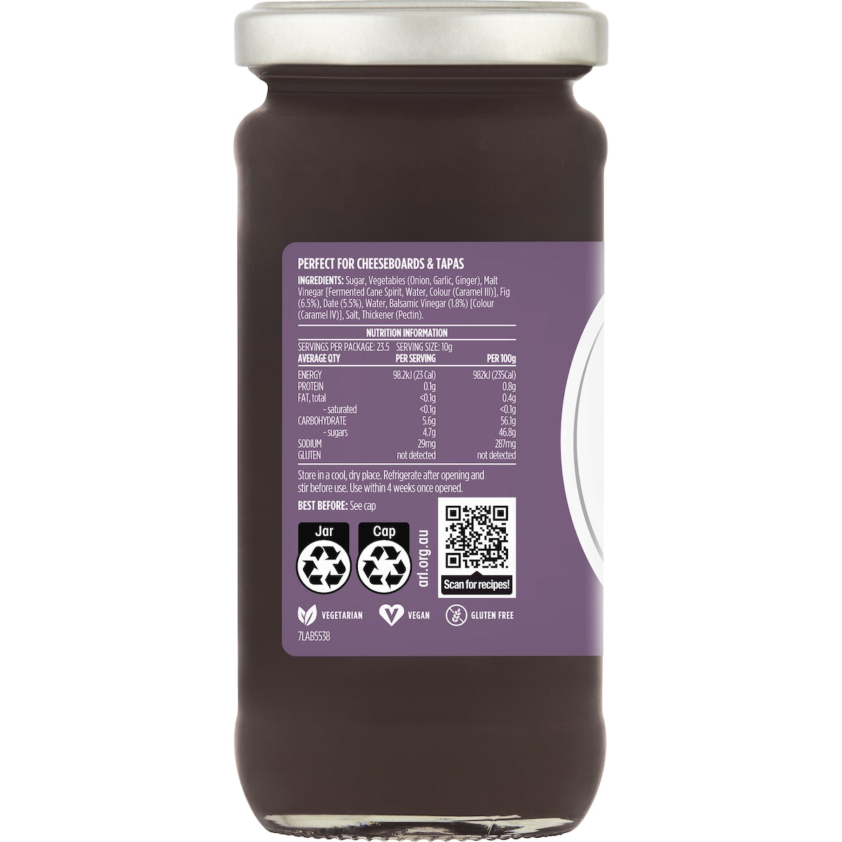 Baxters Fig & Date Balsamic Chutney 235g