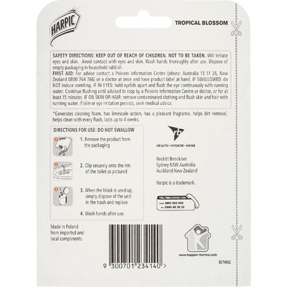 Harpic Fresh Power Tropical Blossom Toilet Cleaner Block Each