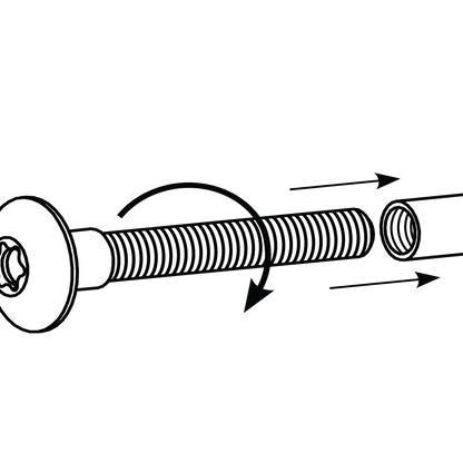 Vuepro Concealed Thread Bolt - 150mm