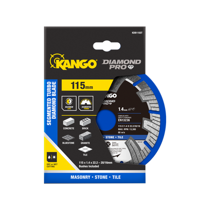 Kango Diamond Saw Blade - 115mm - Turbo - Dry Cutting