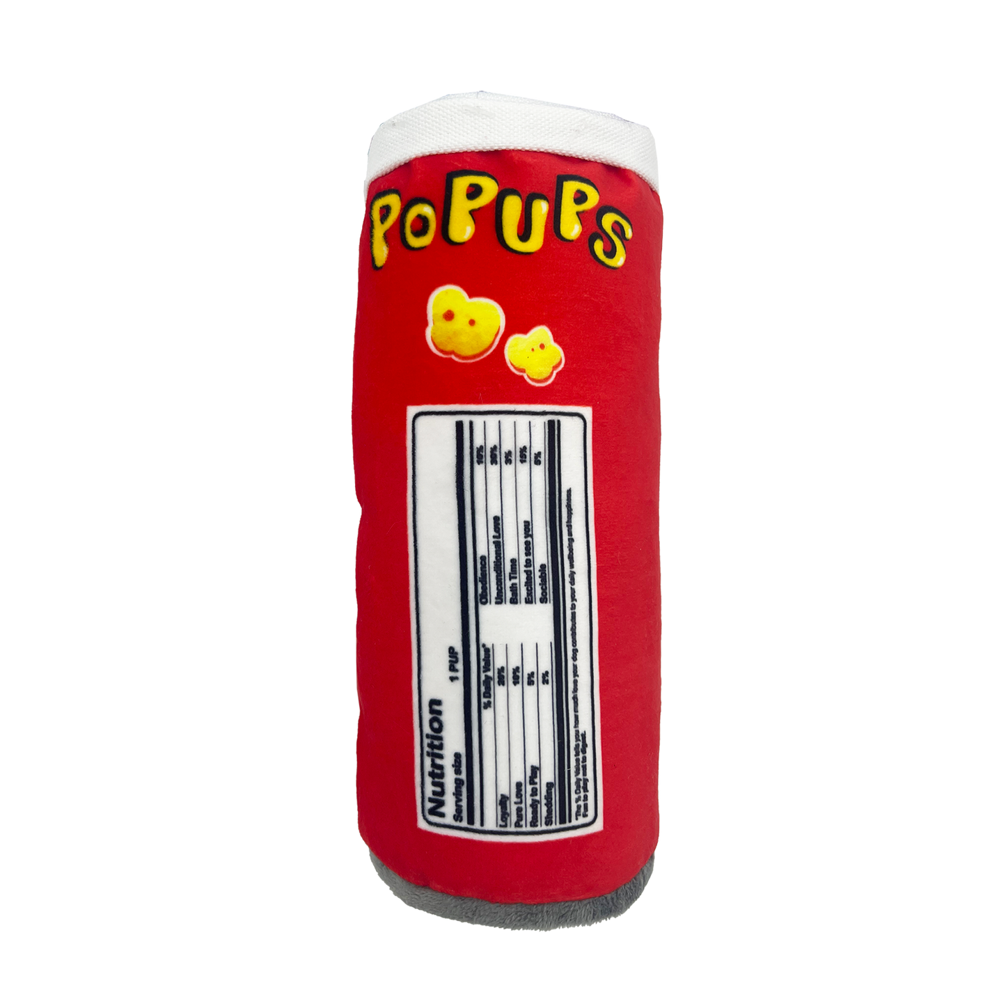 Baxter Bone Pop Ups Chips Can Plush Pet Toy - Red