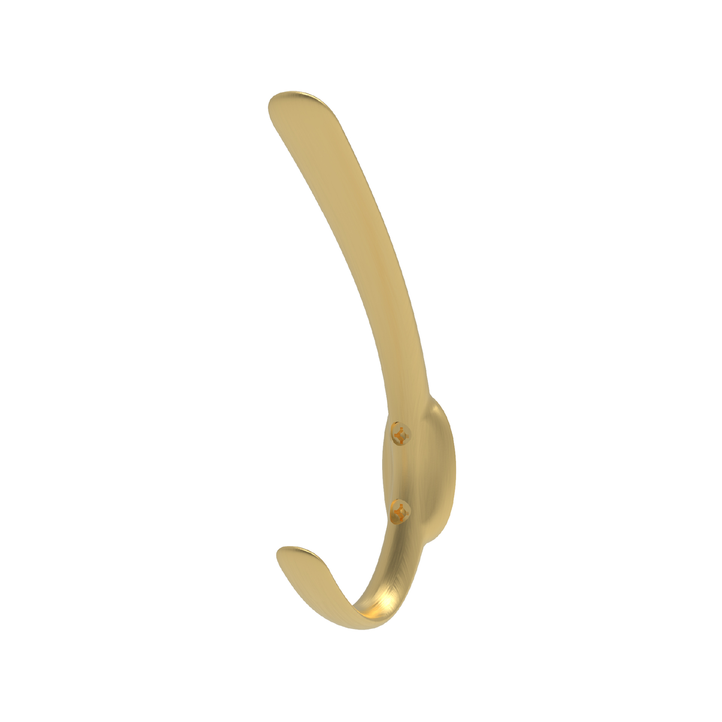Mode Single Brushed Brass Hat Coat Hook - 18 x 104 x 44mm