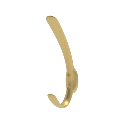 Mode Single Brushed Brass Hat Coat Hook - 18 x 104 x 44mm