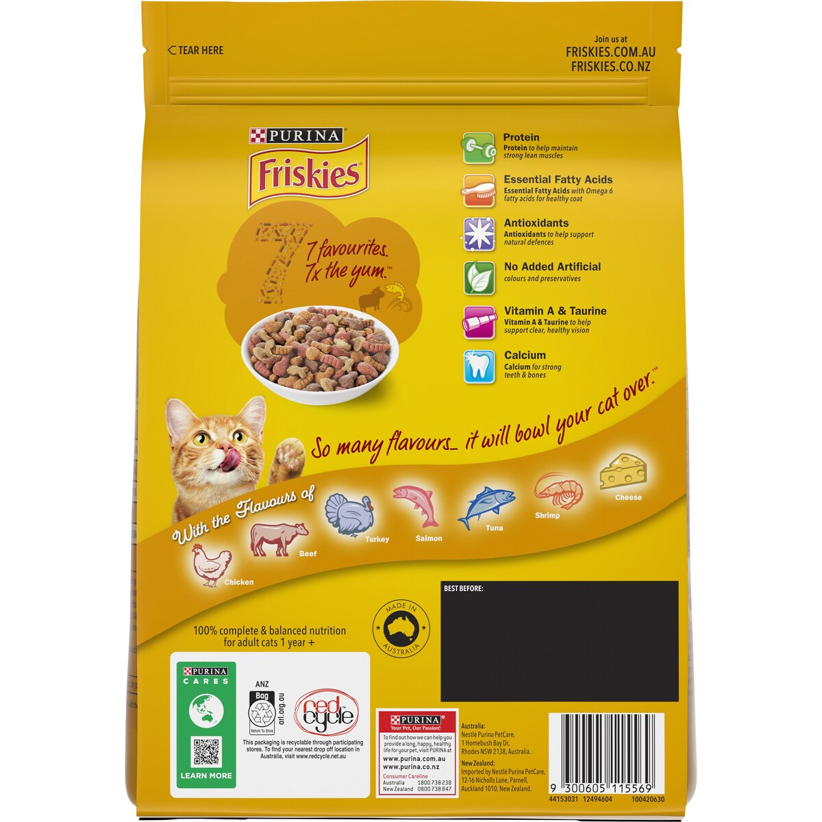Friskies Adult 7 Dry Cat Food Adult 1kg
