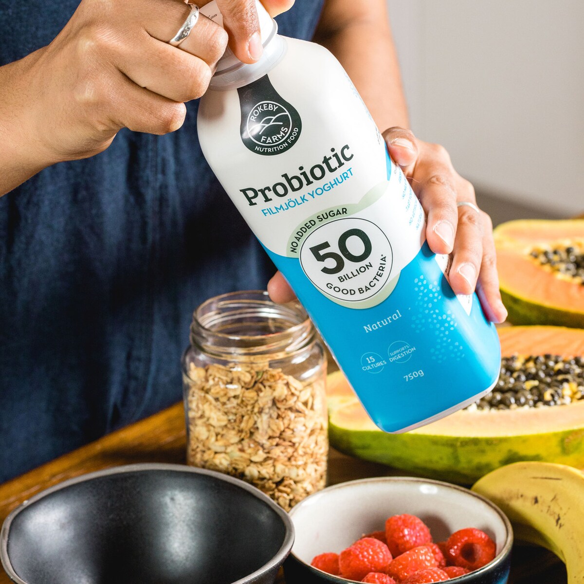 Rokeby Probiotic Filmjolk Yoghurt Natural 750g
