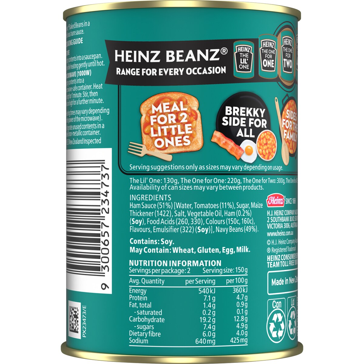 Heinz Beanz Baked Beans In Ham Sauce 300g