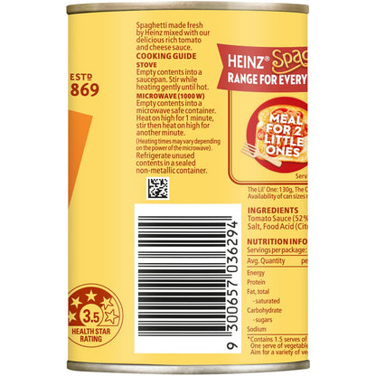 Heinz Spaghetti Extra Cheesy Pasta Canned Spaghetti 300g