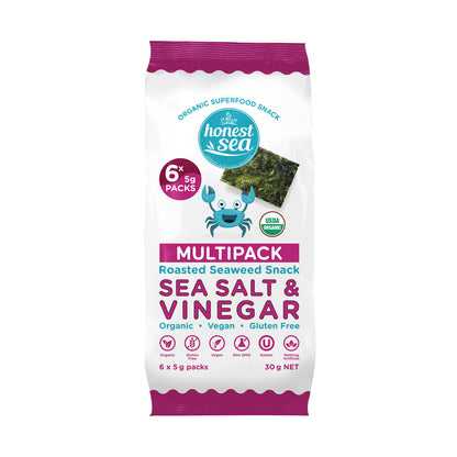 Honest Sea Seaweed Sea Salt & Vinegar Multipack 6x5g - 30g
