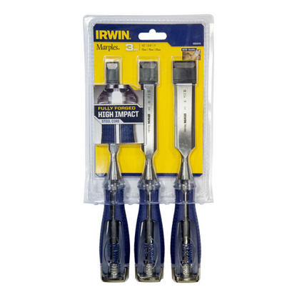 Irwin Marples High Impact Chisel Set - 3 Piece - 160 x 40 x 340mm