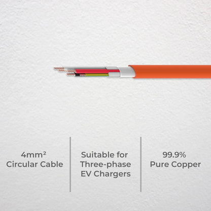 Deta 32A TPS Cable - 4.0mm - 4 Core E - 5m - Orange