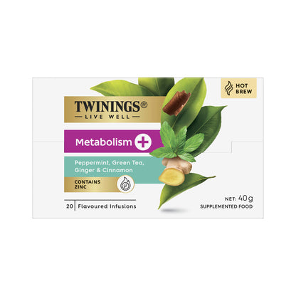 Twinings Livewell Metabolism + Zinc Tea Bag - 20 pack