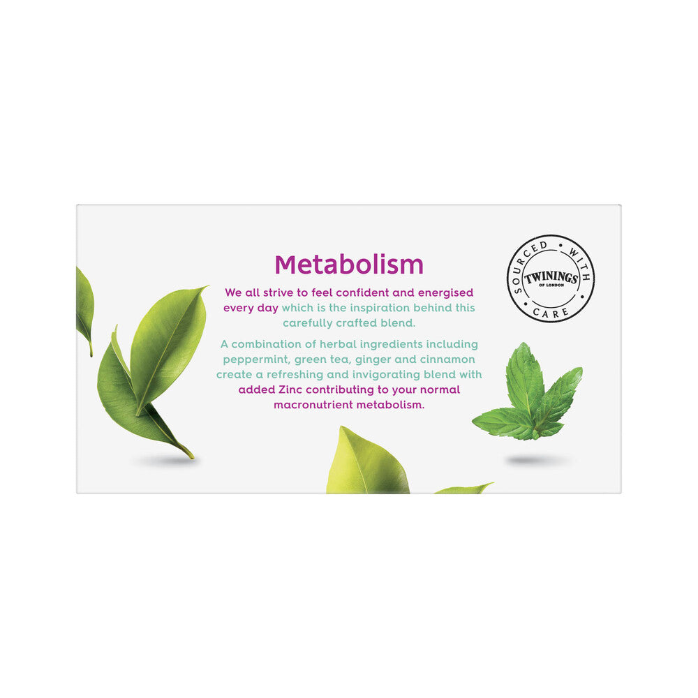 Twinings Livewell Metabolism + Zinc Tea Bag - 20 pack