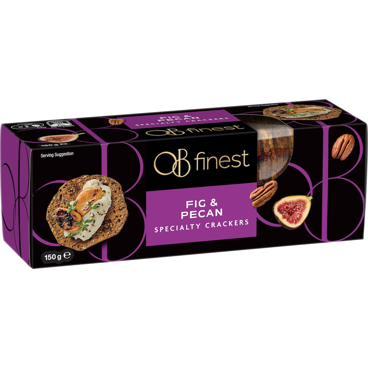 Ob Finest Speciality Crackers Fig & Pecan 150g