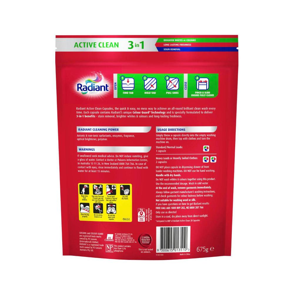 Radiant Laundry Capsules Active ean - 45 pack