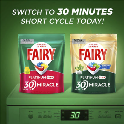 Fairy Platinum Plus Lemon Dishwashing Tablets 65 Pack