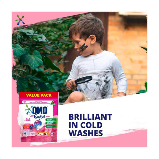 OMO Touch Of Comfort 3 in 1 Laundry Capsules 50 Washes - 50 pack