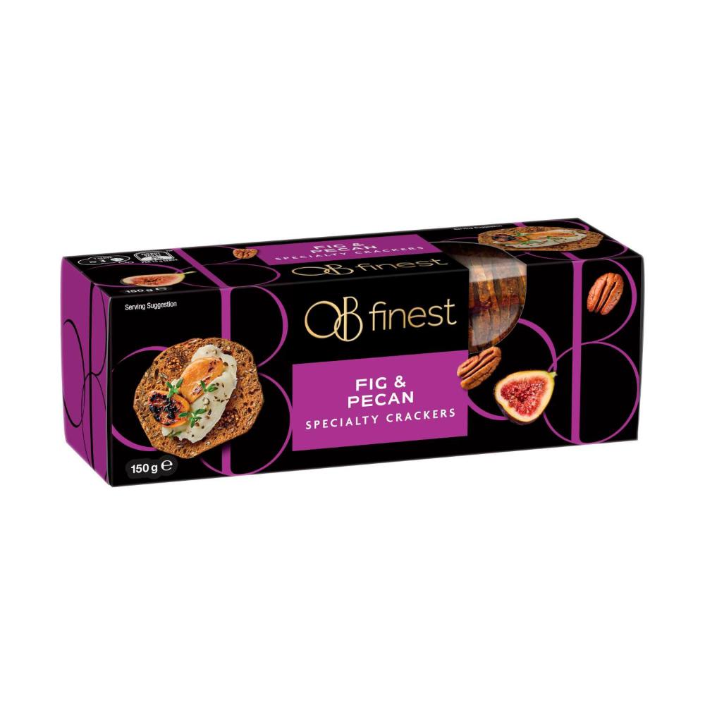 OB Finest Fig & Pecan Crackers - 150g