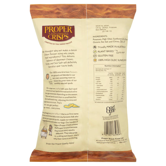 Proper Crisps Onion & Chives - 150g