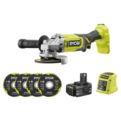 Ryobi Angle Grinder Kit - 18V ONE+ - 115mm - 4.0Ah