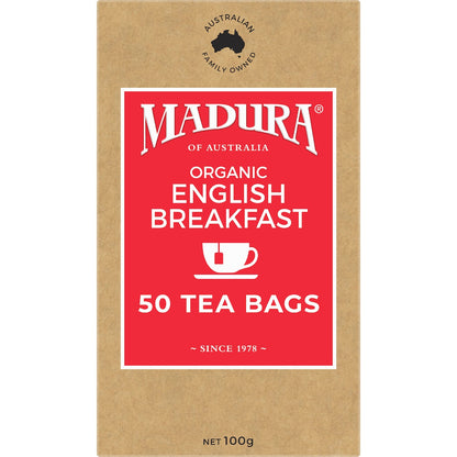 Madura Organic English Breakfast Tea Bags 50 Pack