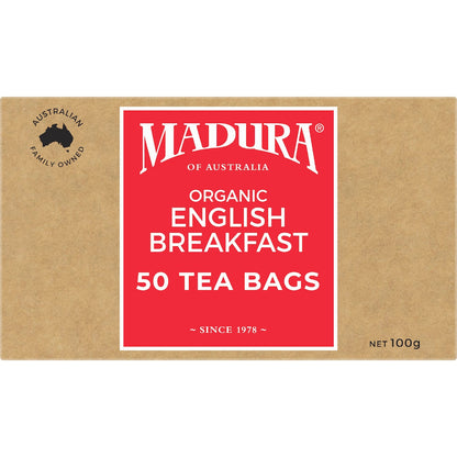 Madura Organic English Breakfast Tea Bags 50 Pack