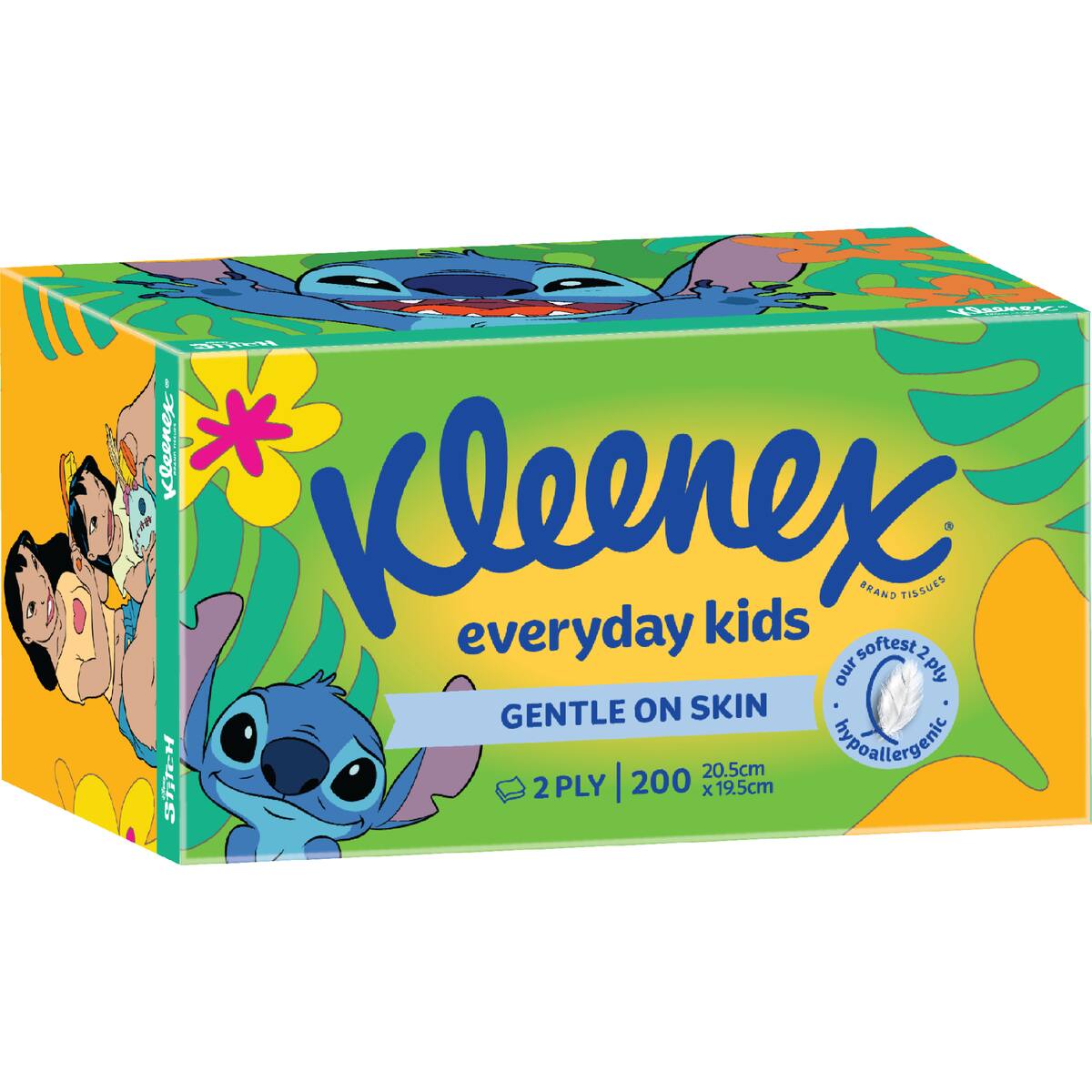 Kleenex Everyday Kids 2 Ply Facial Tissues 200 Pack