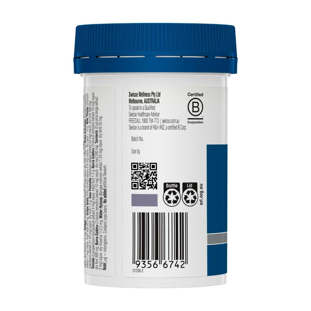 Swisse Ultivite Men's 50+ Multivitamin With Key Nutrients - 60 pack