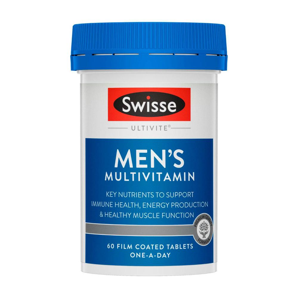 Swisse Ultivite Men's Multivitamin With Key Nutrients - 60 pack
