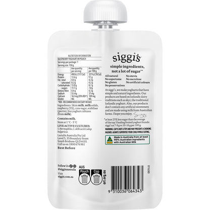 Siggi's Yoghurt Pouch Raspberry 150g