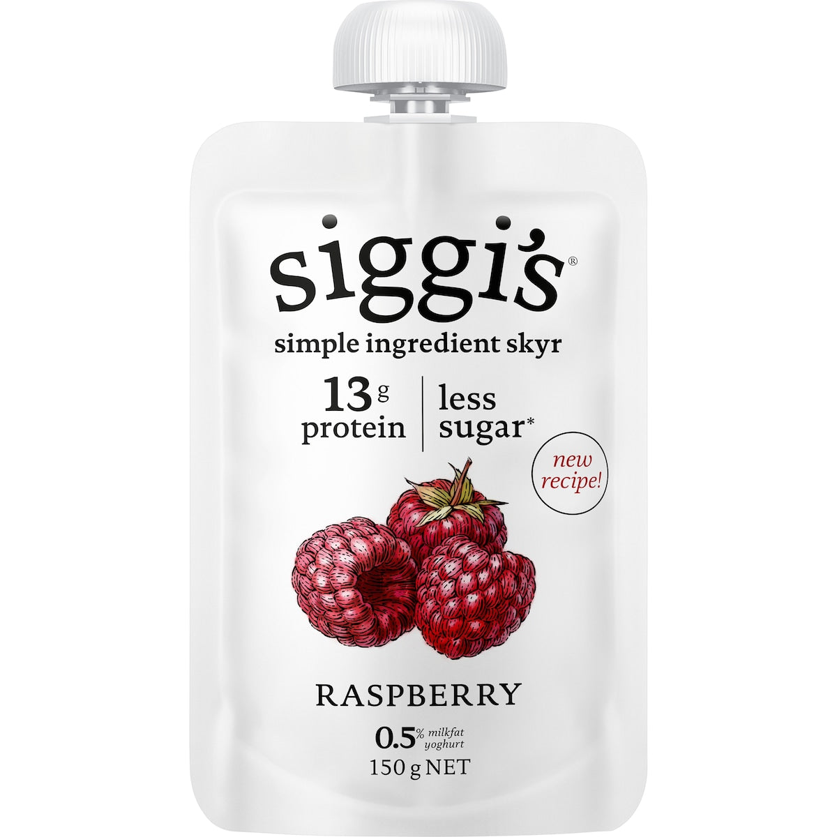 Siggi's Yoghurt Pouch Raspberry 150g