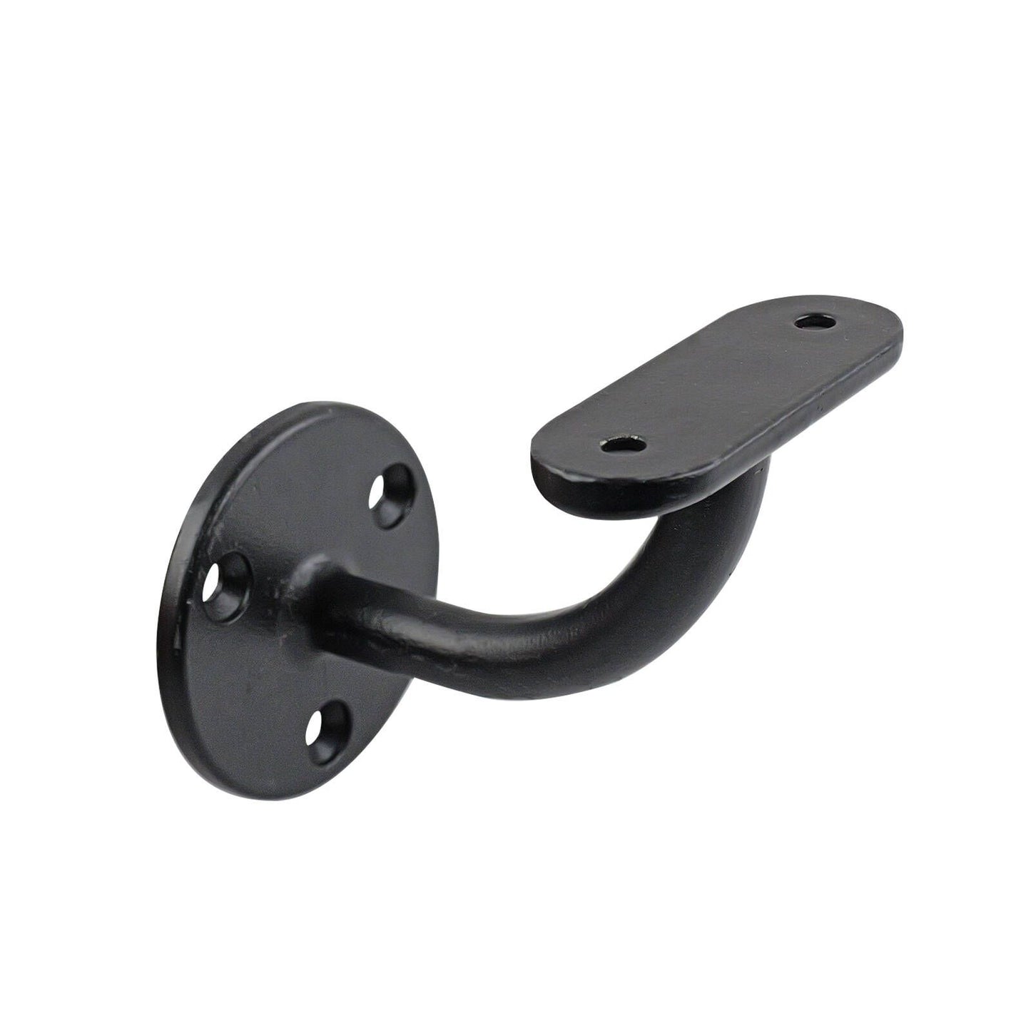 Carinya Black Flat Top Curved Handrail Bracket - 70 x 90 x 95mm